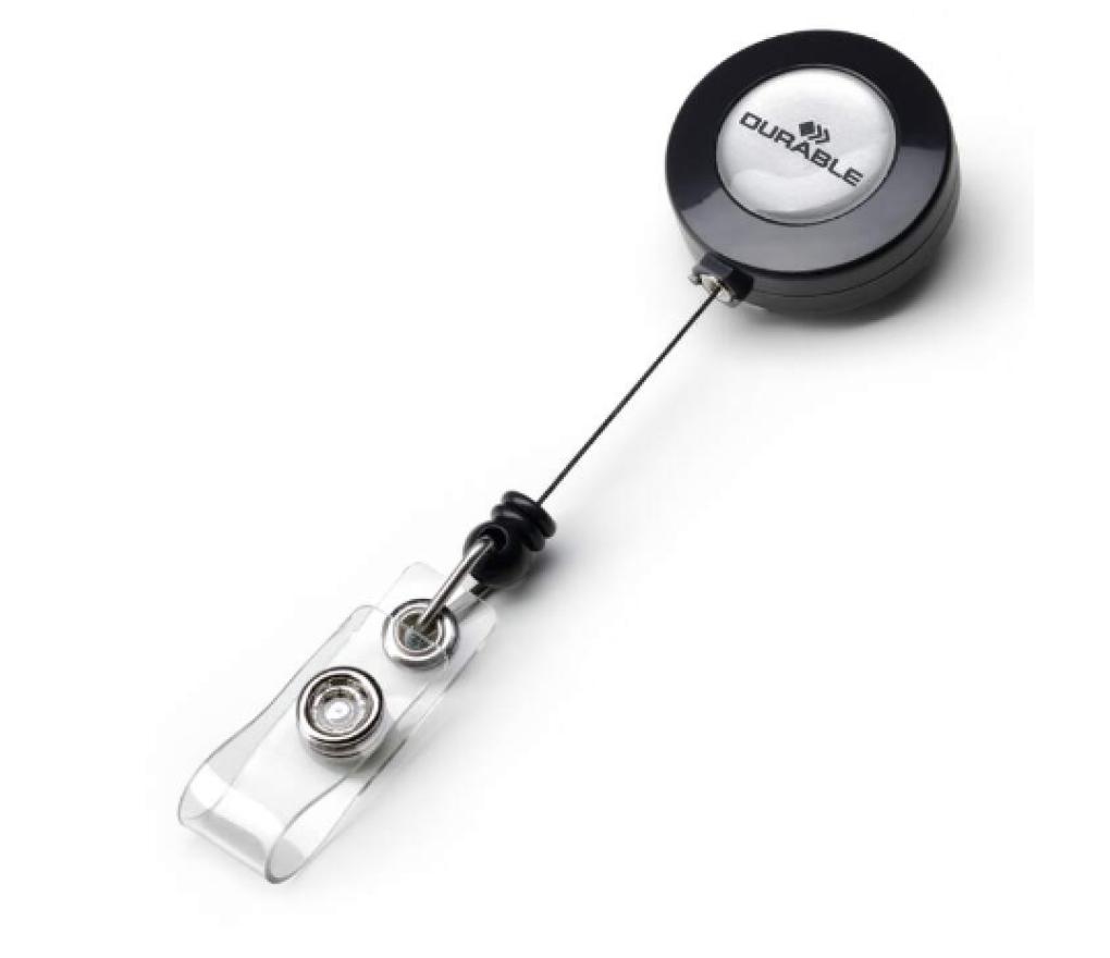 Badge afrolmechanisme Durable 8152 met drukknopsluiting - Per stuk