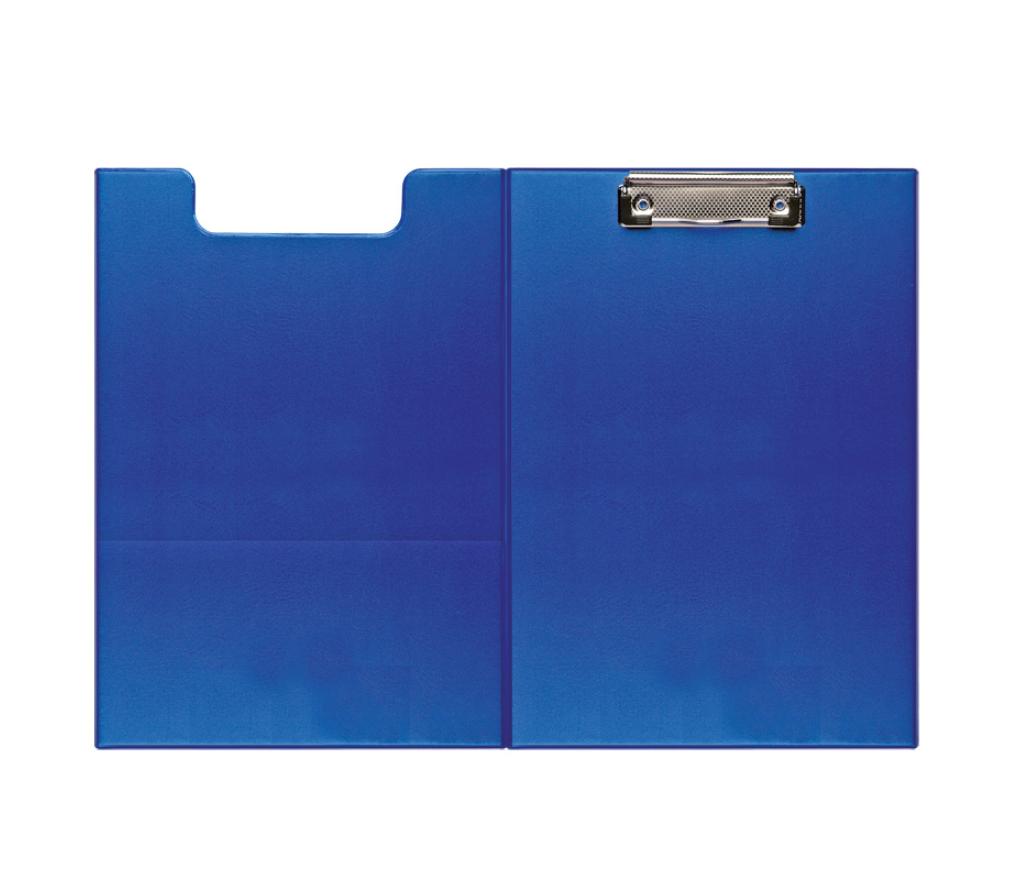 Klemplaat A4 plastic met flap economy blauw - Per stuk