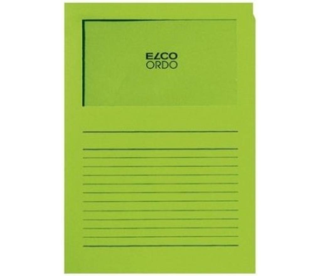 L-map pergamijn venster Elco Ordo A4 intens groen doos/100 - Per pak