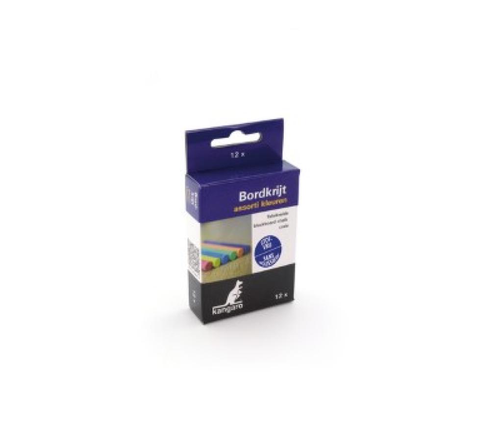 Bordkrijt stofvrij assorti doos/12 - Per pak