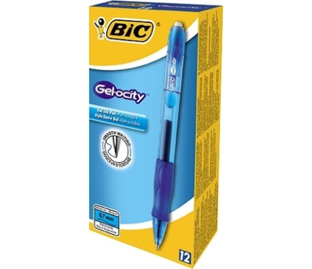 Gelroller Bic Gelocity blauw - Per stuk