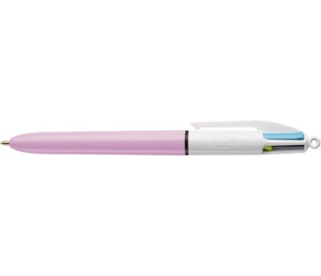 Kogelpen Bic 4 kleuren fashion 1,0 mm medium - Per stuk