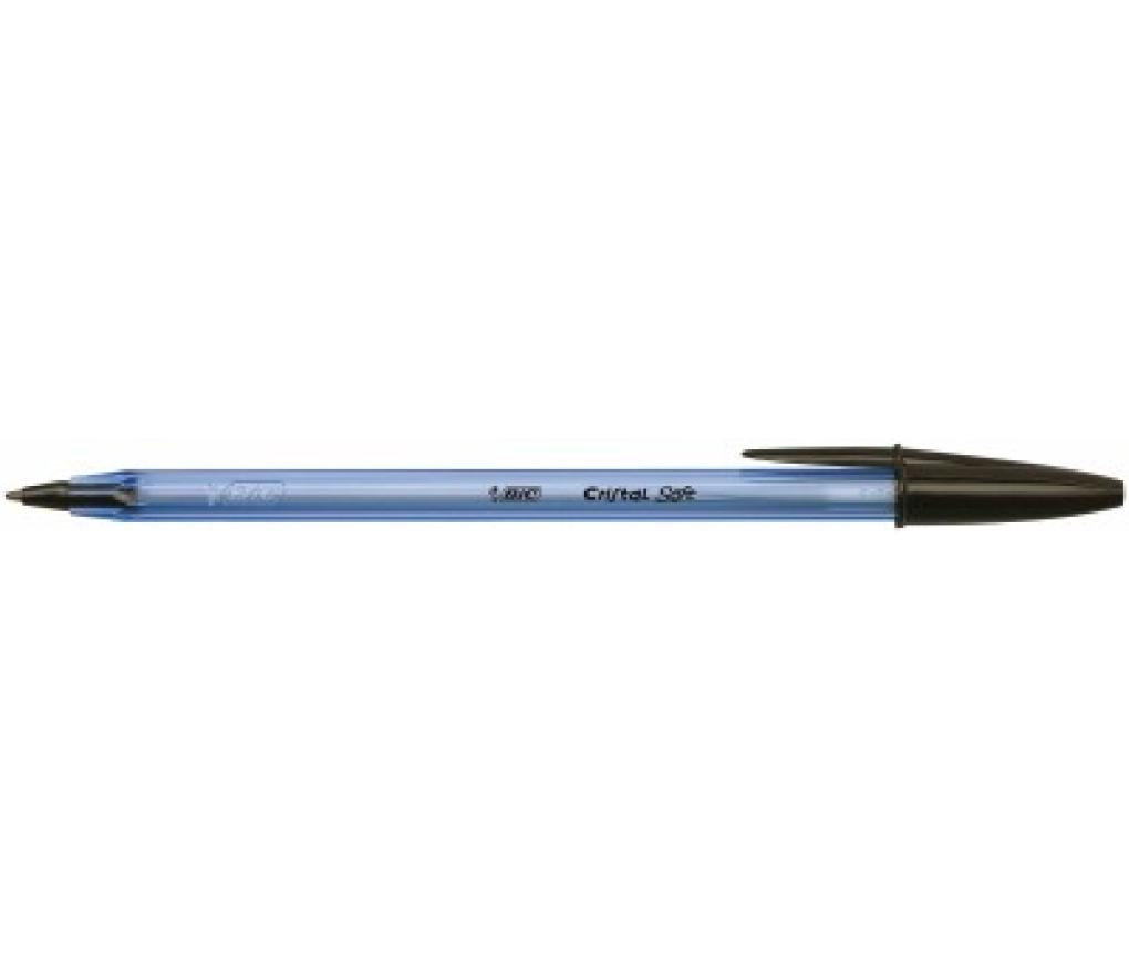 Kogelpen Bic Cristal Soft 1,2 mm zwart - Per stuk
