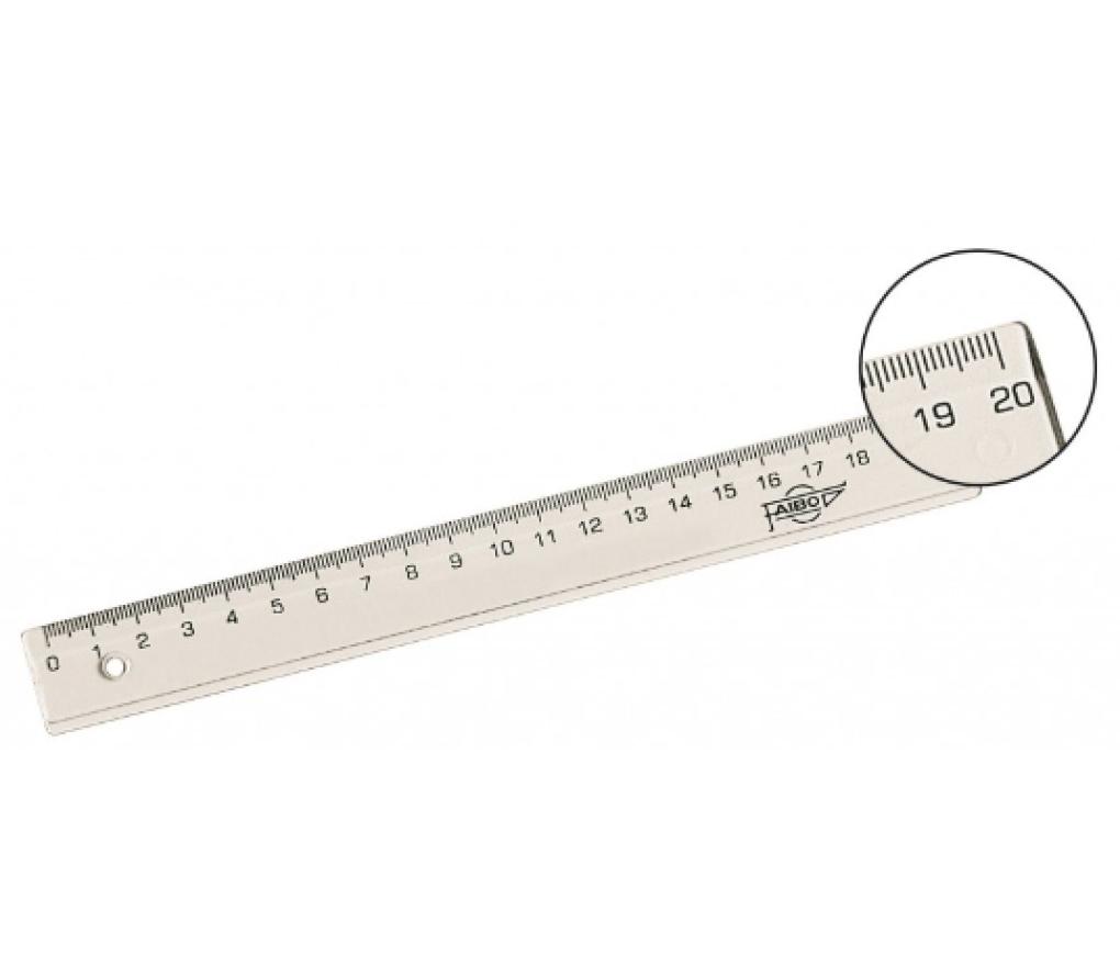 Lat 20 cm plastic neutraal - Per stuk
