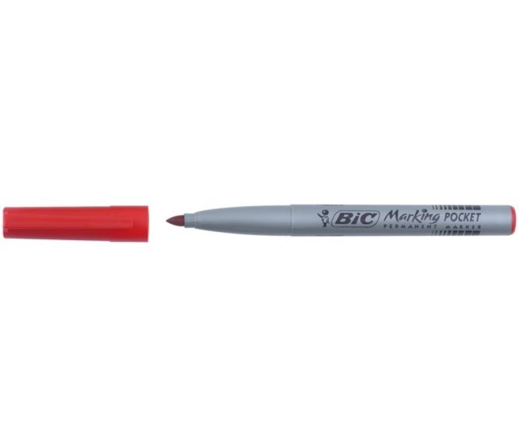 Permanent marker Bic ECOlutions 1445 ronde punt 1,1 mm rood - Per stuk