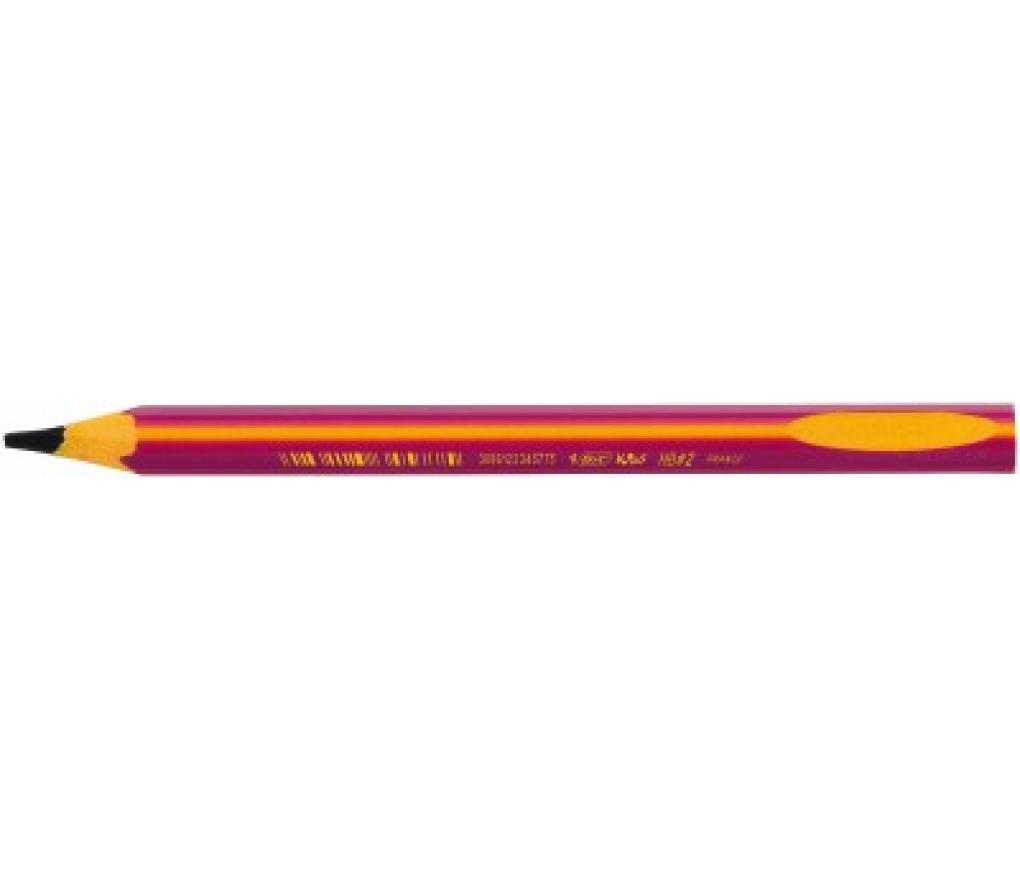 Potlood Bic Kids beginners Evolution grafiet triple HB roze - Per stuk