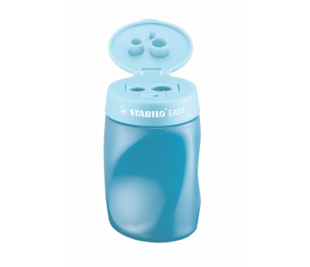 Potloodslijper Stabilo Easy rechtshandig blauw met opvangbakje - Per stuk