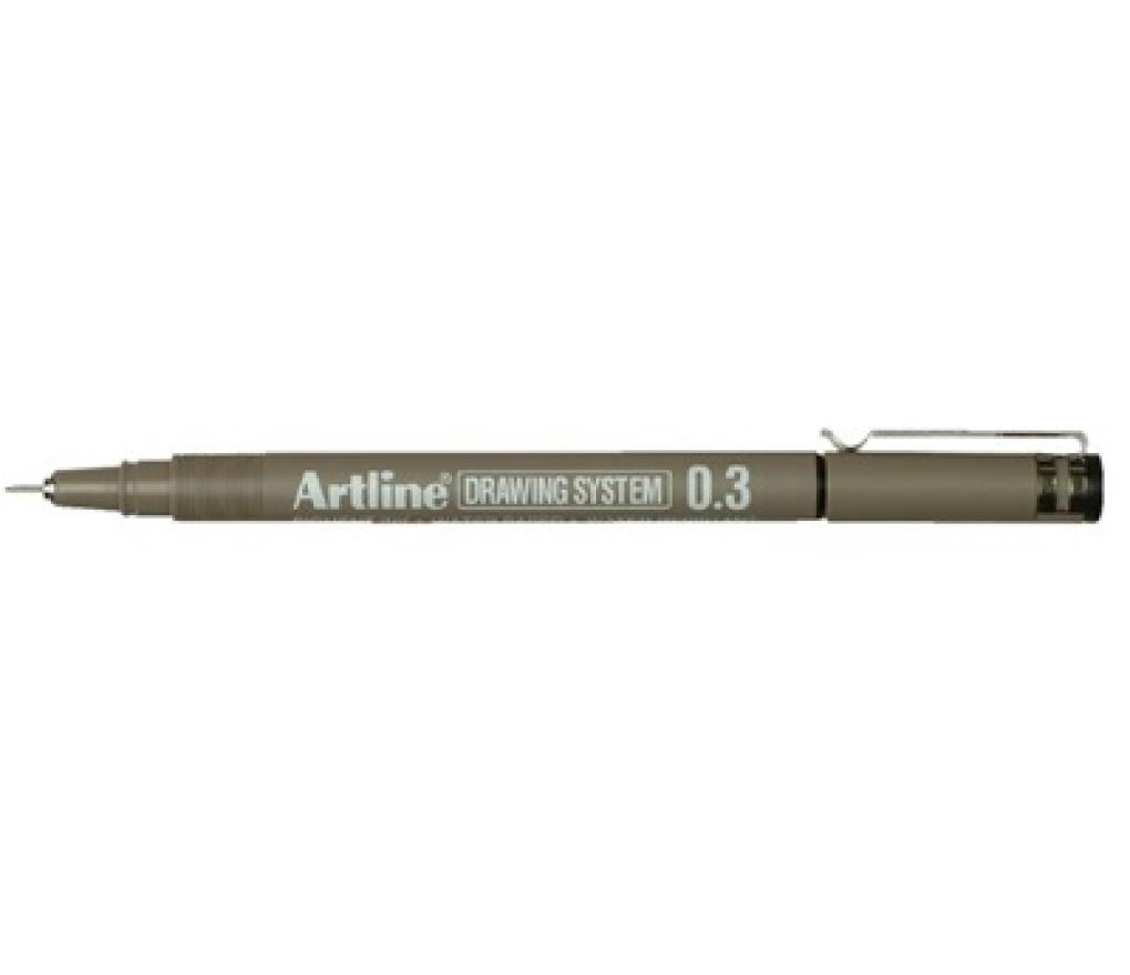 Viltstift Drawing pen Artline 0,3 mm zwart - Per stuk