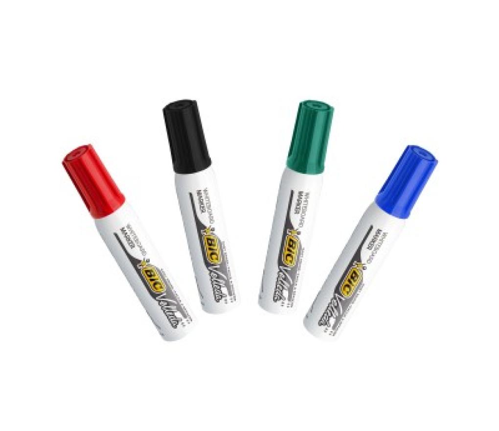Whiteboardstift Bic Velleda 1781 set/4 kleuren - Per pak