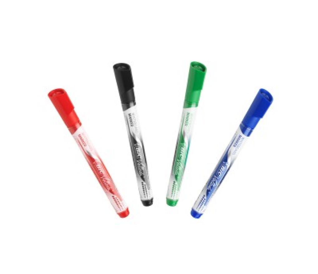 Whiteboardstift Bic Velleda liquid ink pocket set 4 hoofdkleuren - Per pak