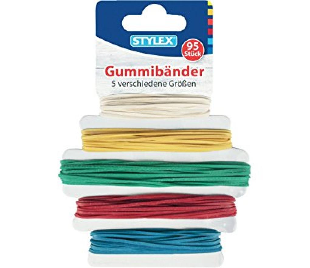 Elastiek kleuren assorti dia 90 tot 180 mm pak/95 - Per stuk
