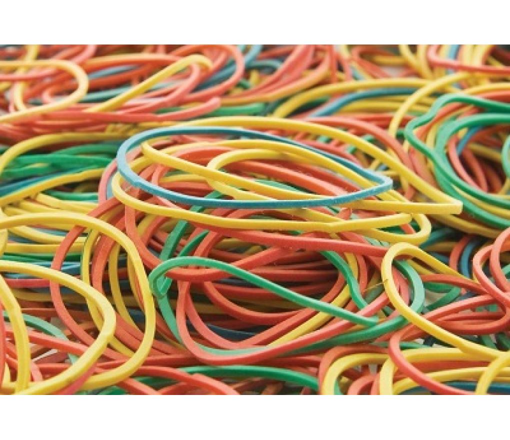 Elastiek maten en kleuren assorti Maped doos/50 g - Per pak