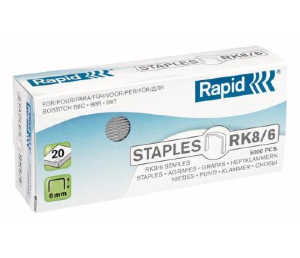 Nietjes Rapid standaard RK8/6 doos/5000 - Per pak