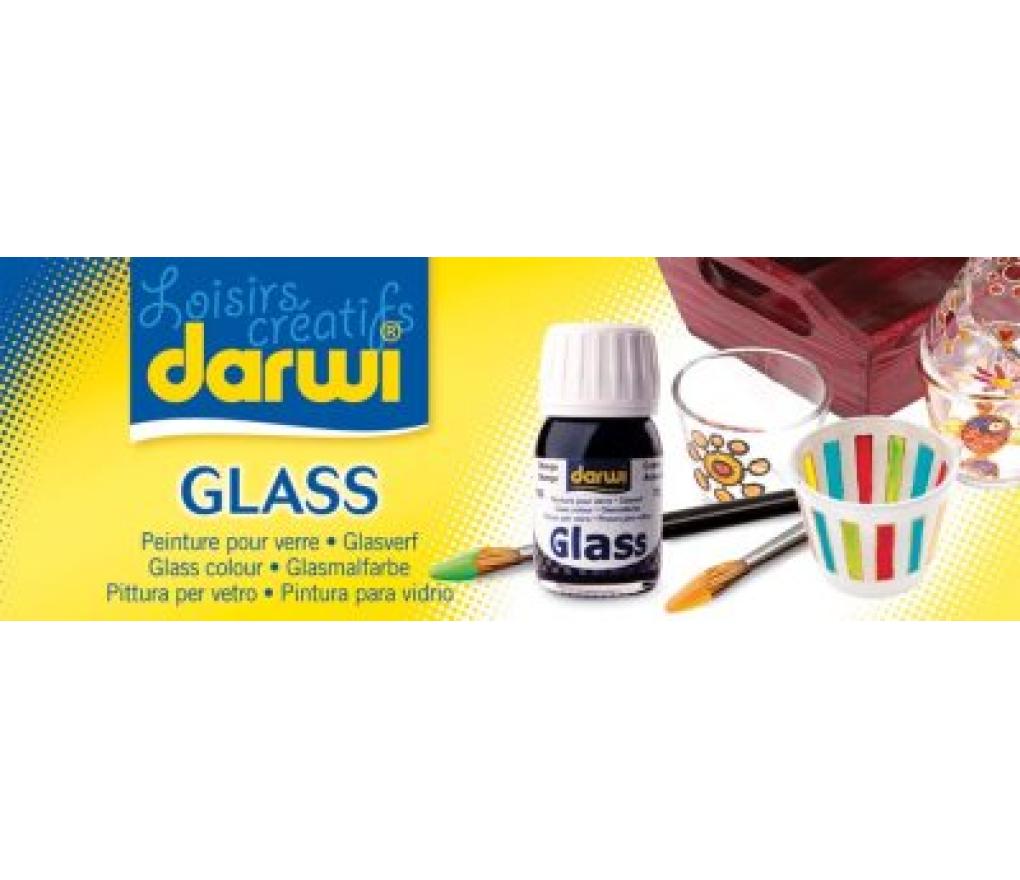 Glasverf Darwi flacons van 30 ml set/5 - Per pak