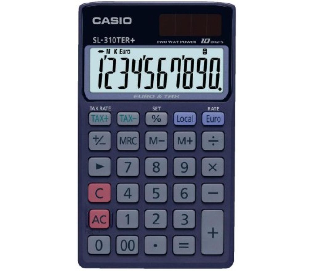 Zakrekenmachine Casio SL-310TER + cover - Per stuk