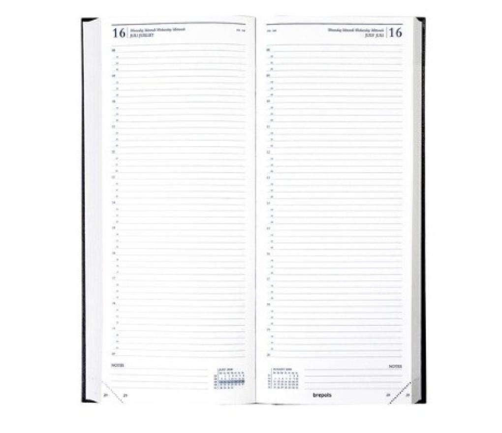Agenda Saturnus lang [101] 135 x 330 mm 4T 1D/2P Lima zwart - Per stuk
