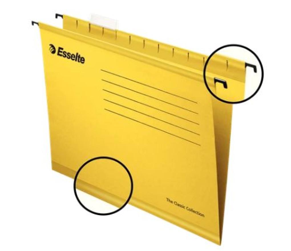 Hangmap Pendaflex Plus A4 330/250/V geel doos/25 - Per pak