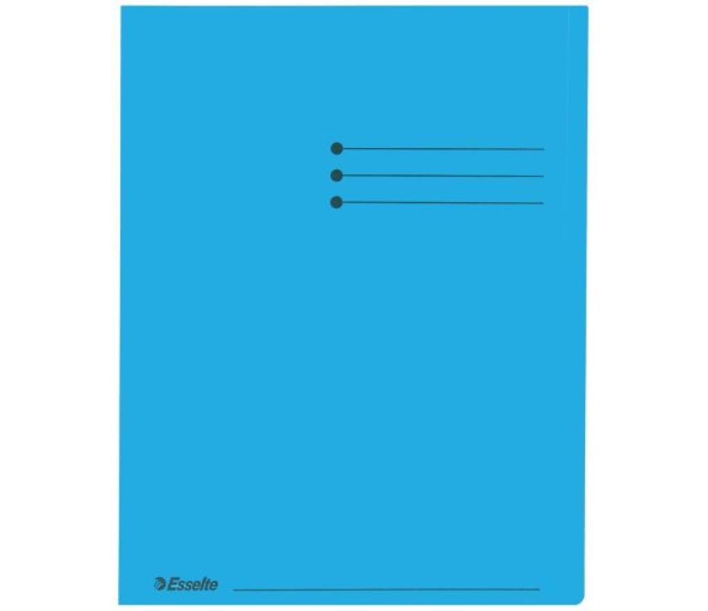 Hemdmap A4 180 g blauw met overslag pak/100 - Per pak