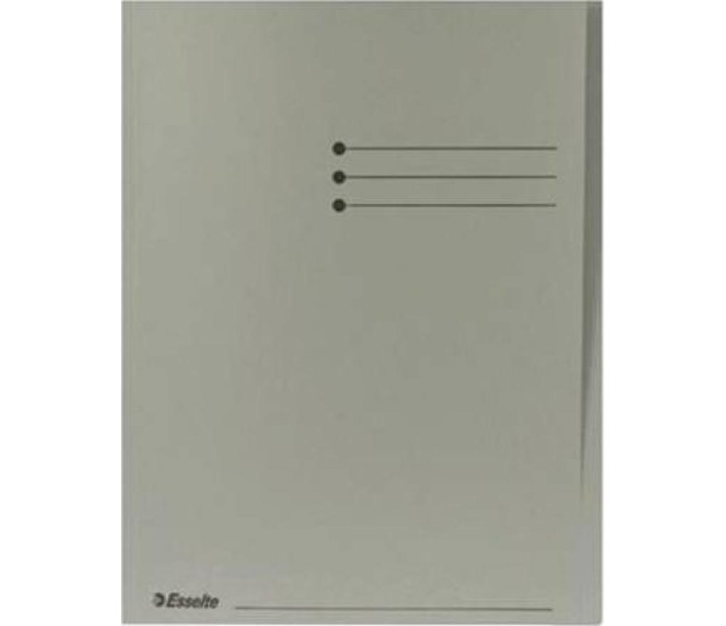 Hemdmap A4 180 g grijs met overslag pak/100 - Per pak