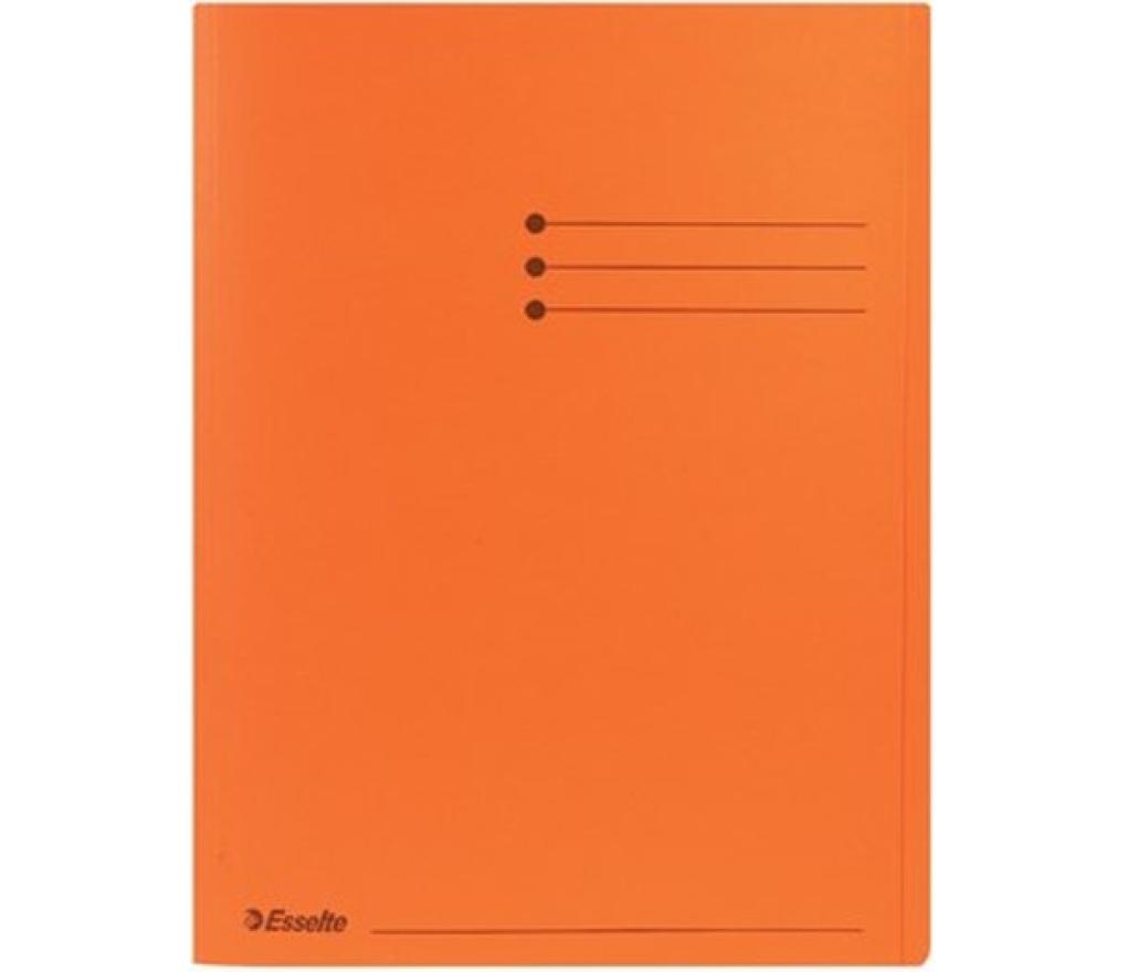 Hemdmap A4 180 g oranje met overslag pak/100 - Per pak