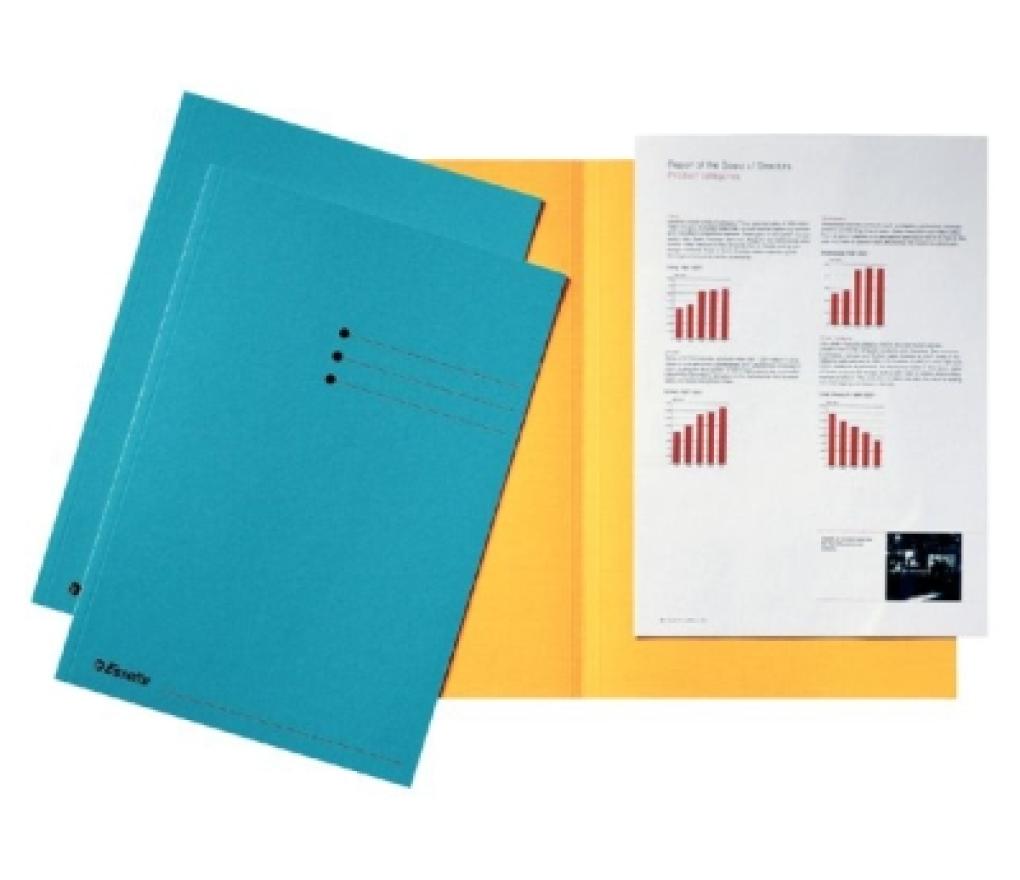 Hemdmap A4 22 x 31,5 cm 180 g blauw pak/100 - Per pak