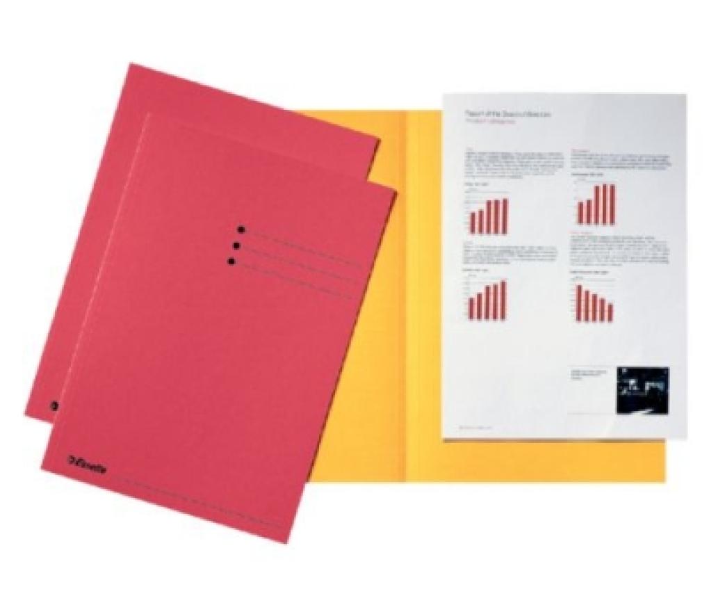Hemdmap A4 22 x 31,5 cm 180 g felrood pak/100 - Per pak