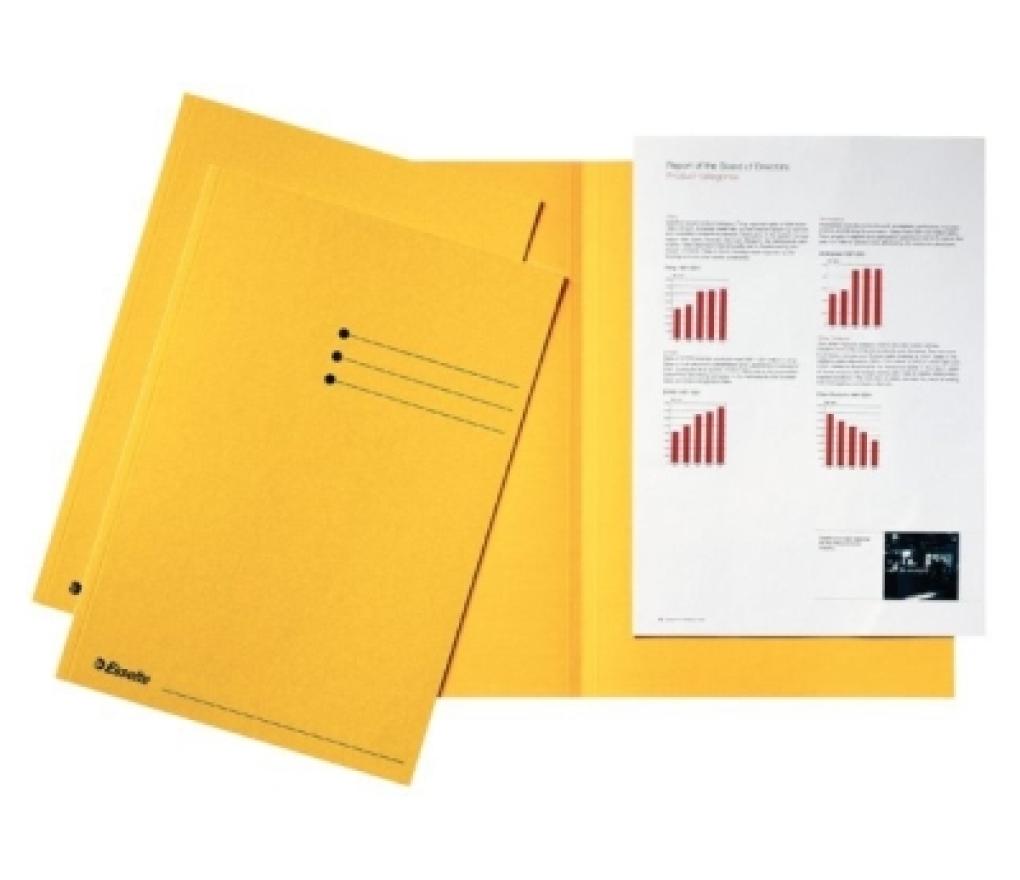 Hemdmap A4 22 x 31,5 cm 180 g geel pak/100 - Per pak