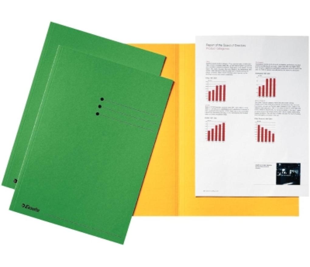 Hemdmap A4 22 x 31,5 cm 180 g groen pak/100 - Per pak