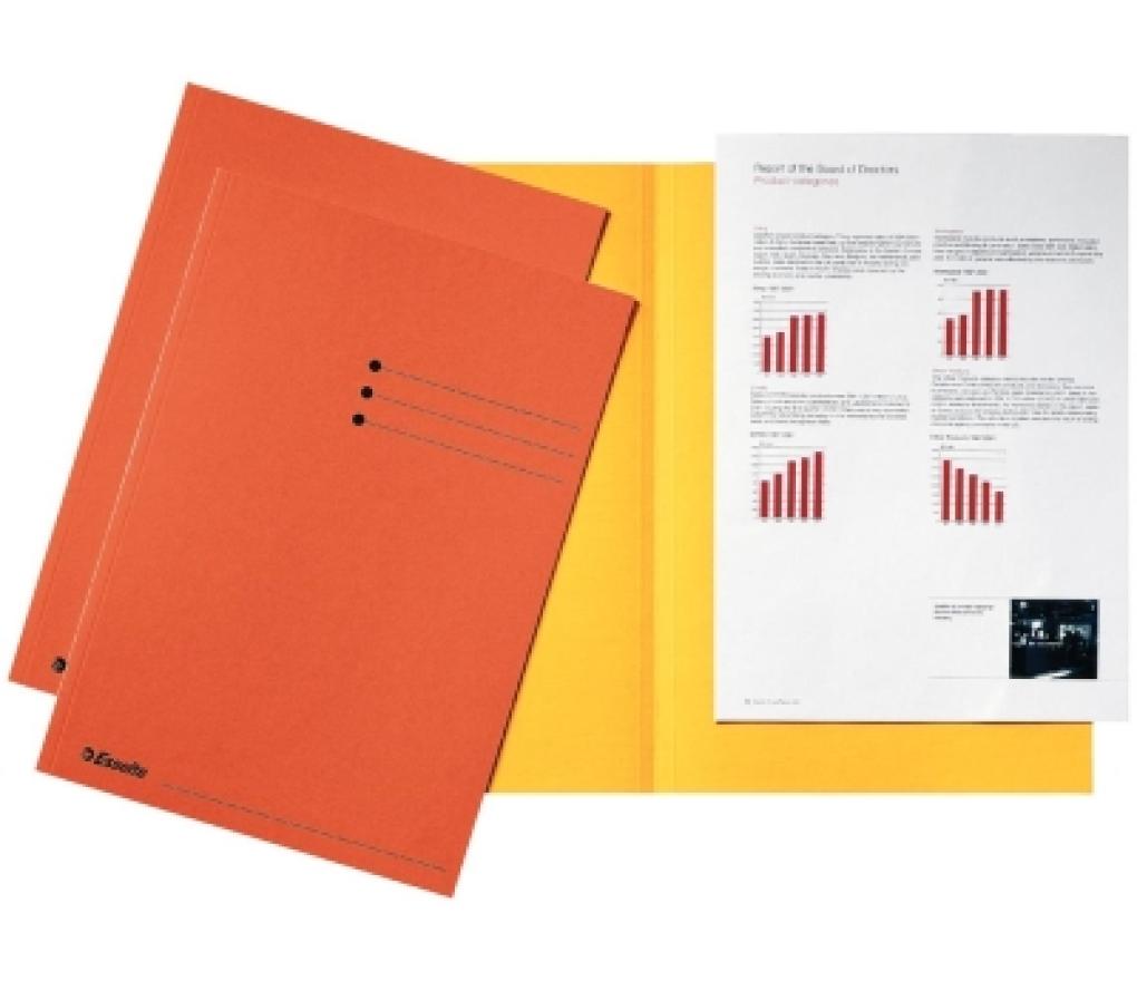 Hemdmap A4 22 x 31,5 cm 180 g oranje pak/100 - Per pak