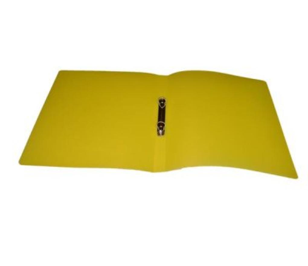 Ringmap A4 2 ringen 26 mm rug 4 cm polypropyleen geel - Per stuk