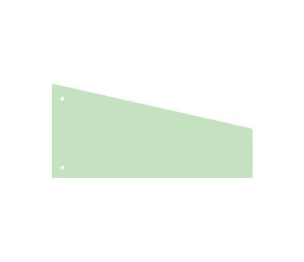 Tabkaarten trapezium 23,5 cm karton groen pak/100 - Per pak