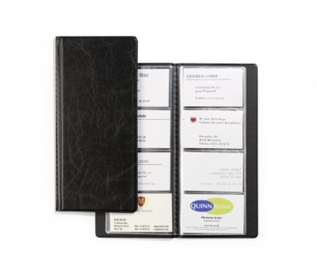 Visitekaartenmap Durable Visifix 2380 - 96 kaartjes/8 vakken zwart - Per stuk