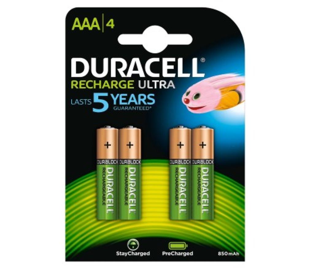 Batterij Duracell herlaadbaar Plus 750mAh HR03 AAA blister/4 - Per pak