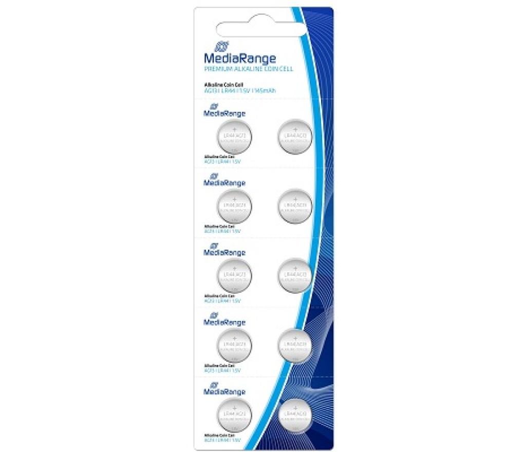 Batterij knoopcel Mediarange LR44 1,5V Alkaline blister/10 - Per pak
