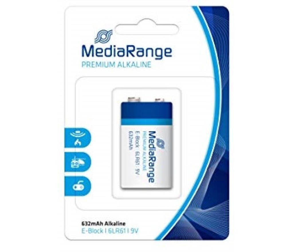 Batterij Mediarange Premium Alkaline 6LR61 9V blister/1 - Per stuk