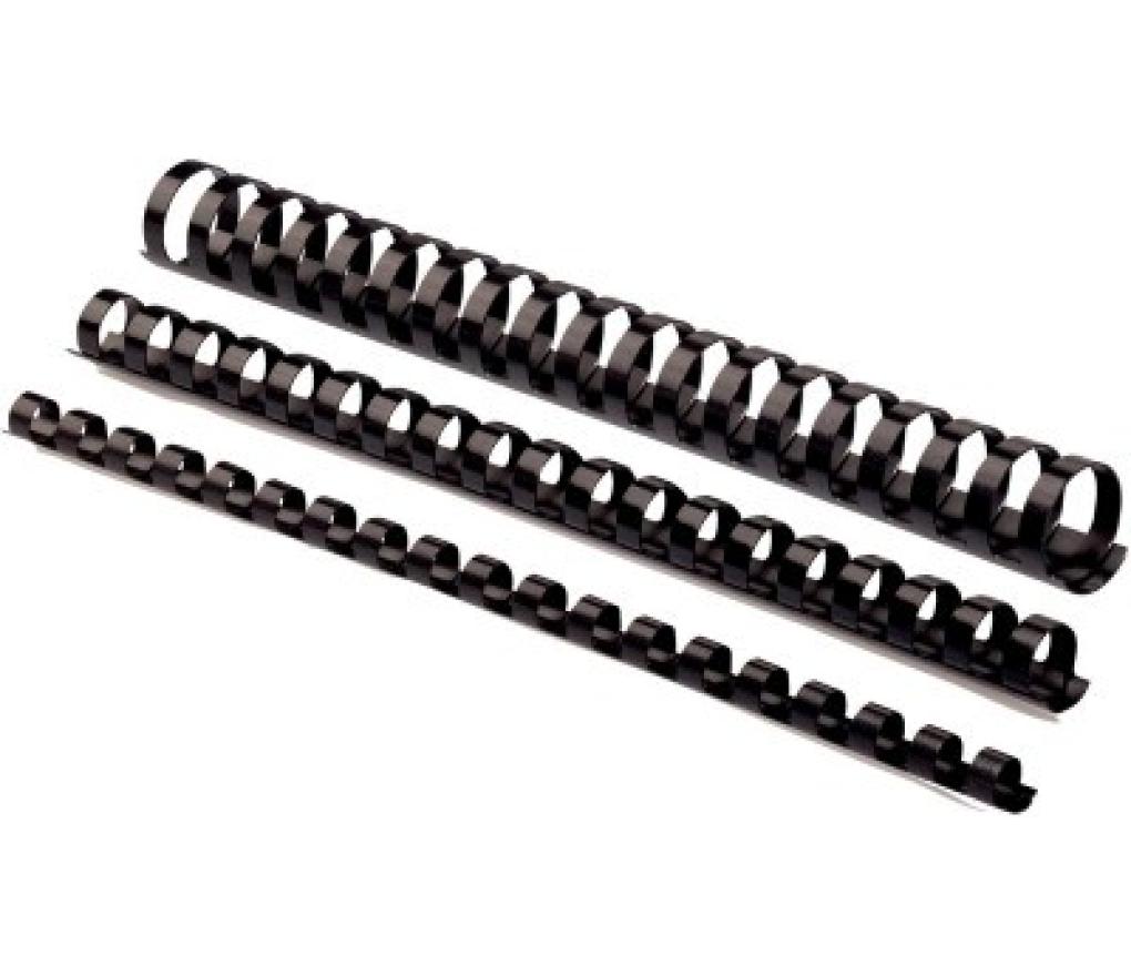 Inbindspiralen 6 mm voor 20 blad zwart doos/100 - Per pak