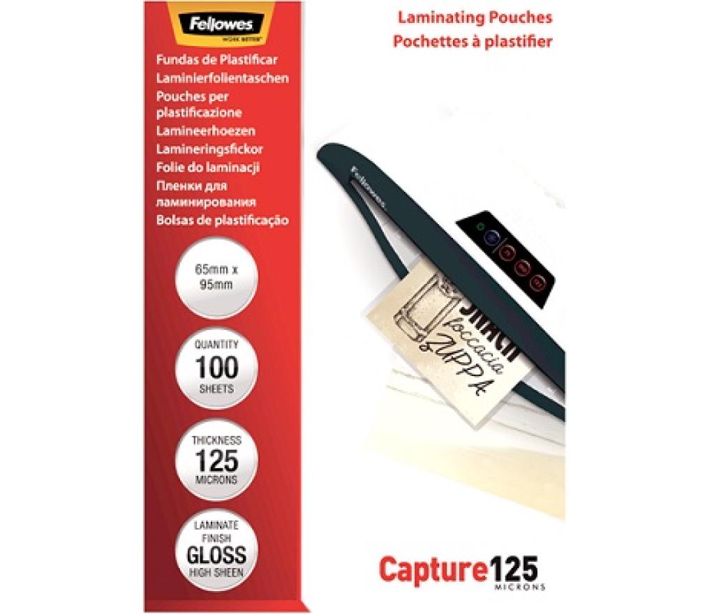 Lamineeretuis Fellowes 65 x 95 mm 125 micron doos/100 - Per pak