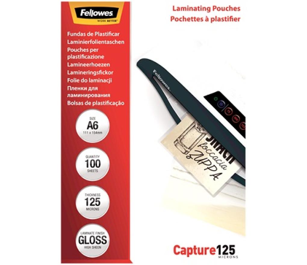 Lamineeretuis Fellowes A6 111 x 154 mm 125 micron doos/100 - Per pak