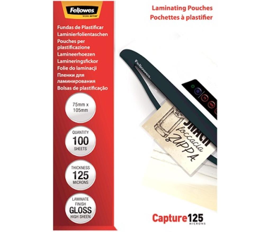 Lamineeretuis Fellowes A7 75 x 105 mm 125 micron doos/100 - Per pak