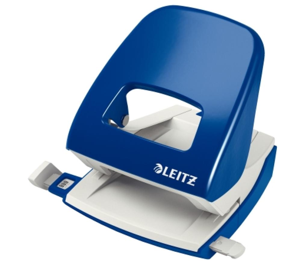 Perforator Leitz 5008 blauw 30 vel met aanleg - Per stuk