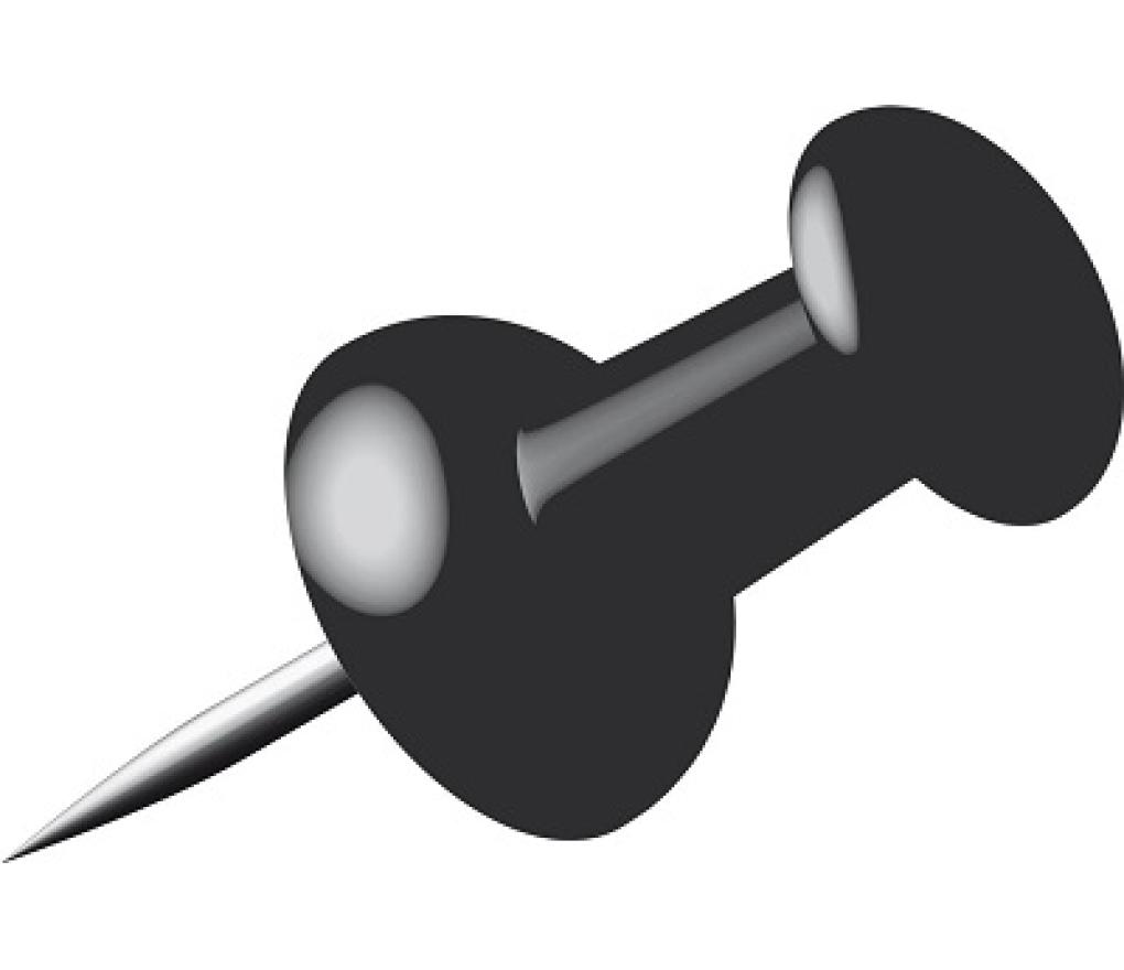 Push pins zwart doos/40 - Per pak
