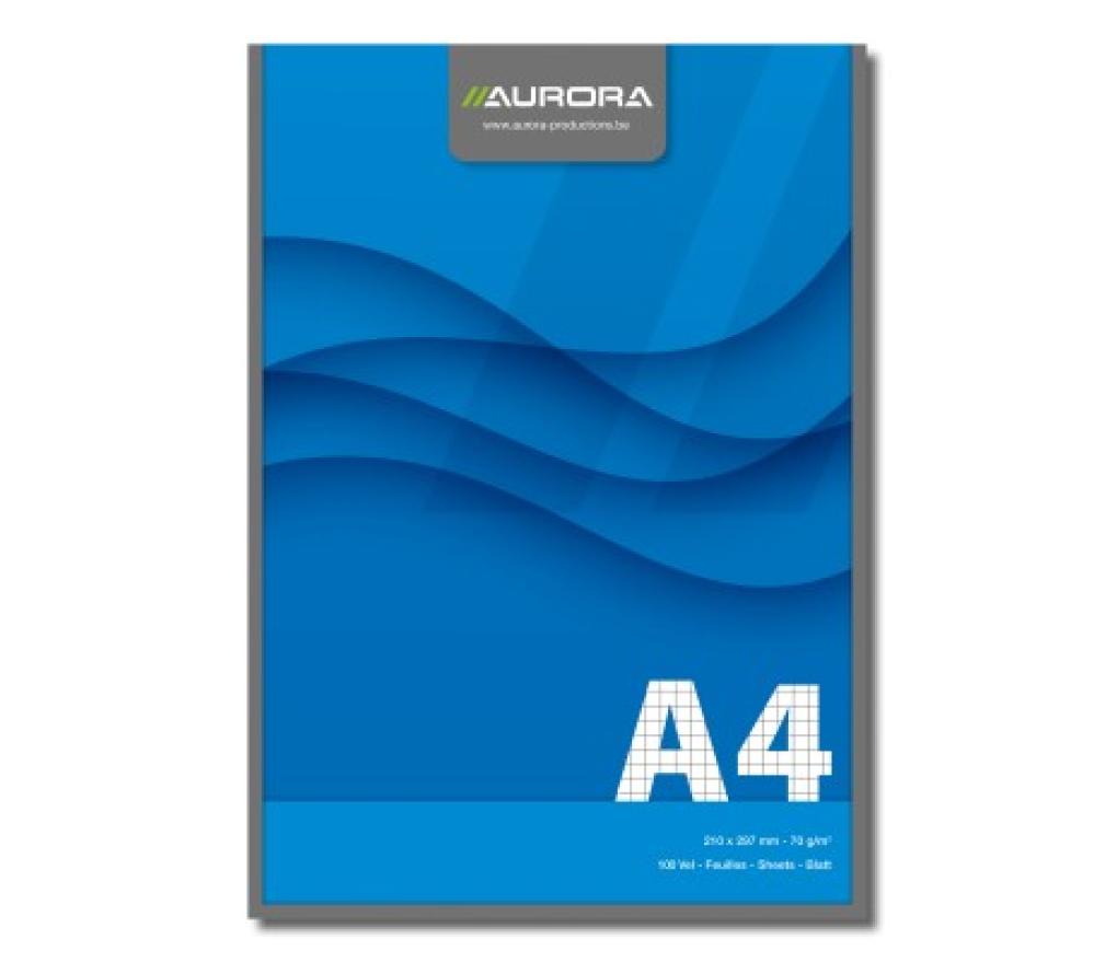 Briefblok A4 210 x 297 mm 100 blad geruit 5 x 5 mm - Per stuk