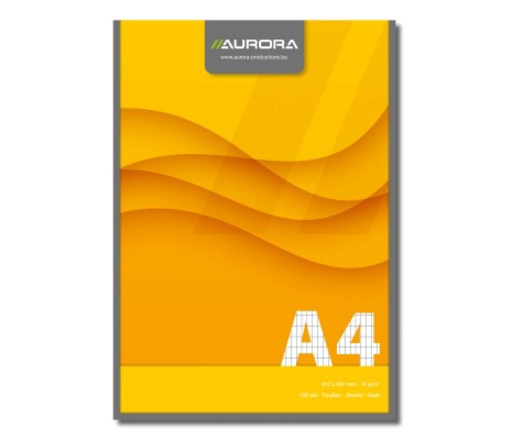 Briefblok A4 210 x 297 mm commercieel geruit 4 x 8 mm 100 blad - Per stuk