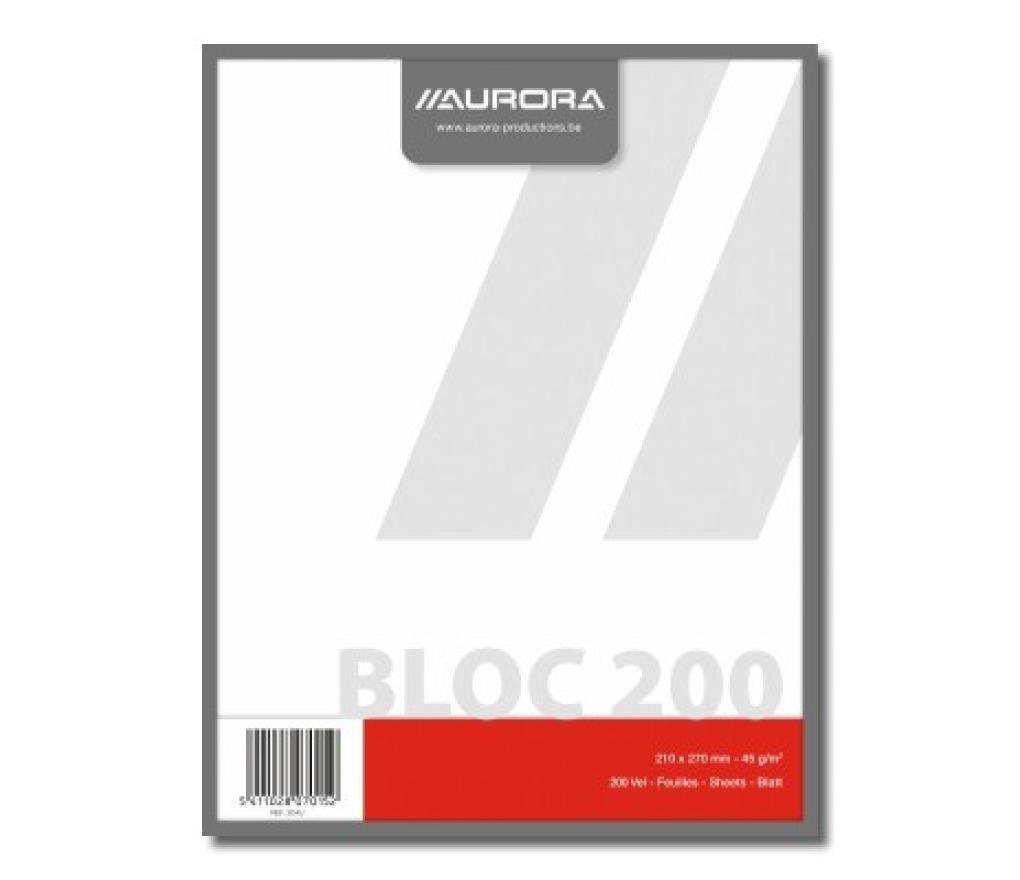 Kladblok A4 210 x 270 mm blanco houthoudend 200 vel - Per stuk