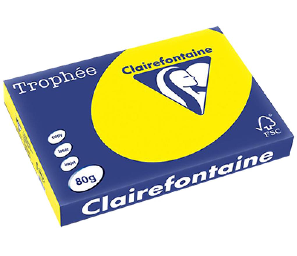 Kopieerpapier A3 80 g CLF Trophée intens 1887 zonnegeel riem/500 - riem
