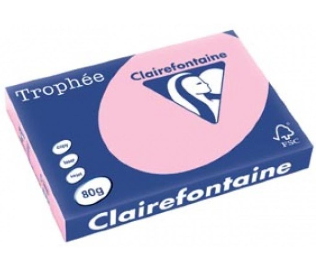Kopieerpapier A3 80 g CLF Trophée pastel 1888 roze riem/500 - riem