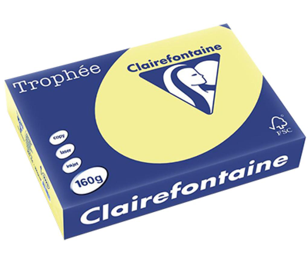 Kopieerpapier A4 160 g CLF Trophée pastel 1023 citroengeel riem/250 - riem