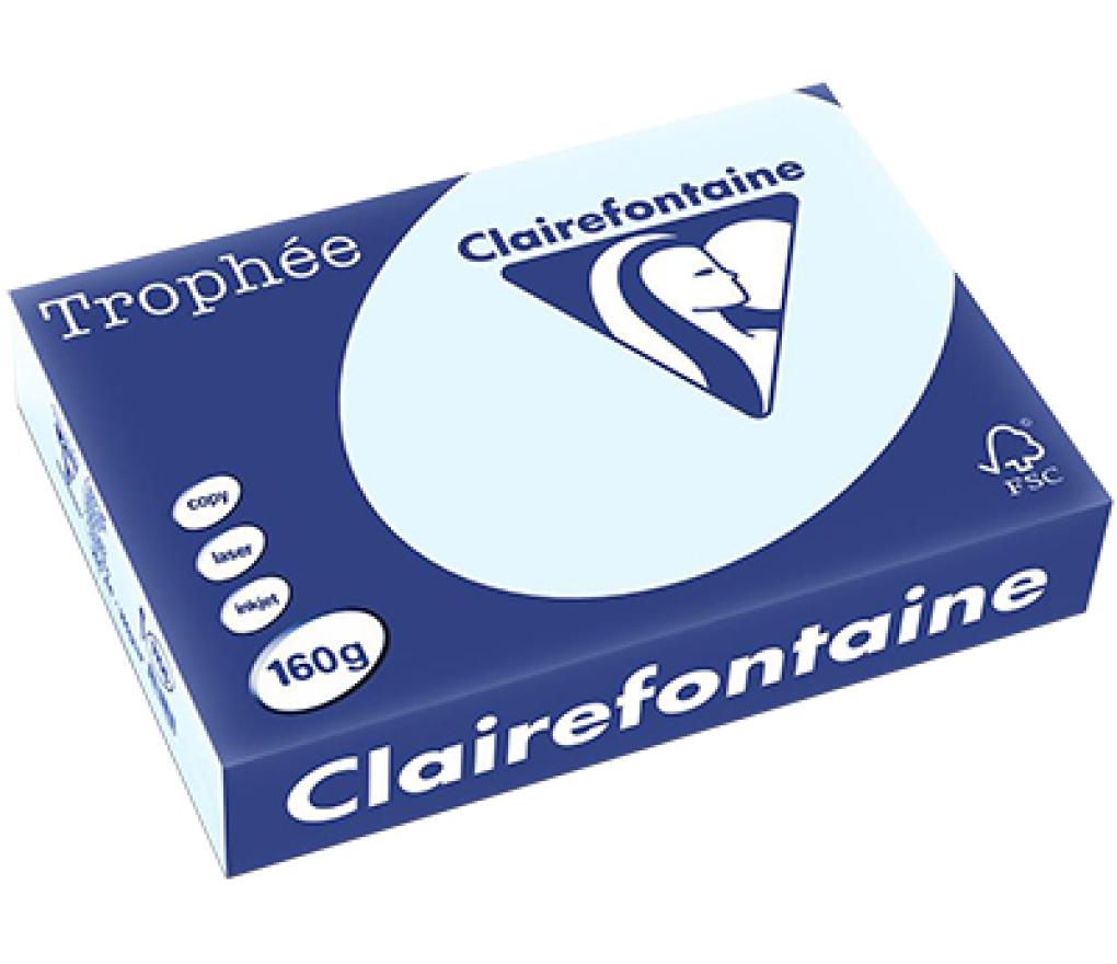 Kopieerpapier A4 160 g CLF Trophée pastel 2633 azuurblauw riem/250 - riem