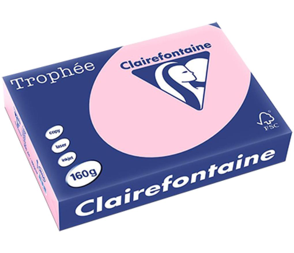 Kopieerpapier A4 160 g CLF Trophée pastel 2634 roze riem/250 - riem