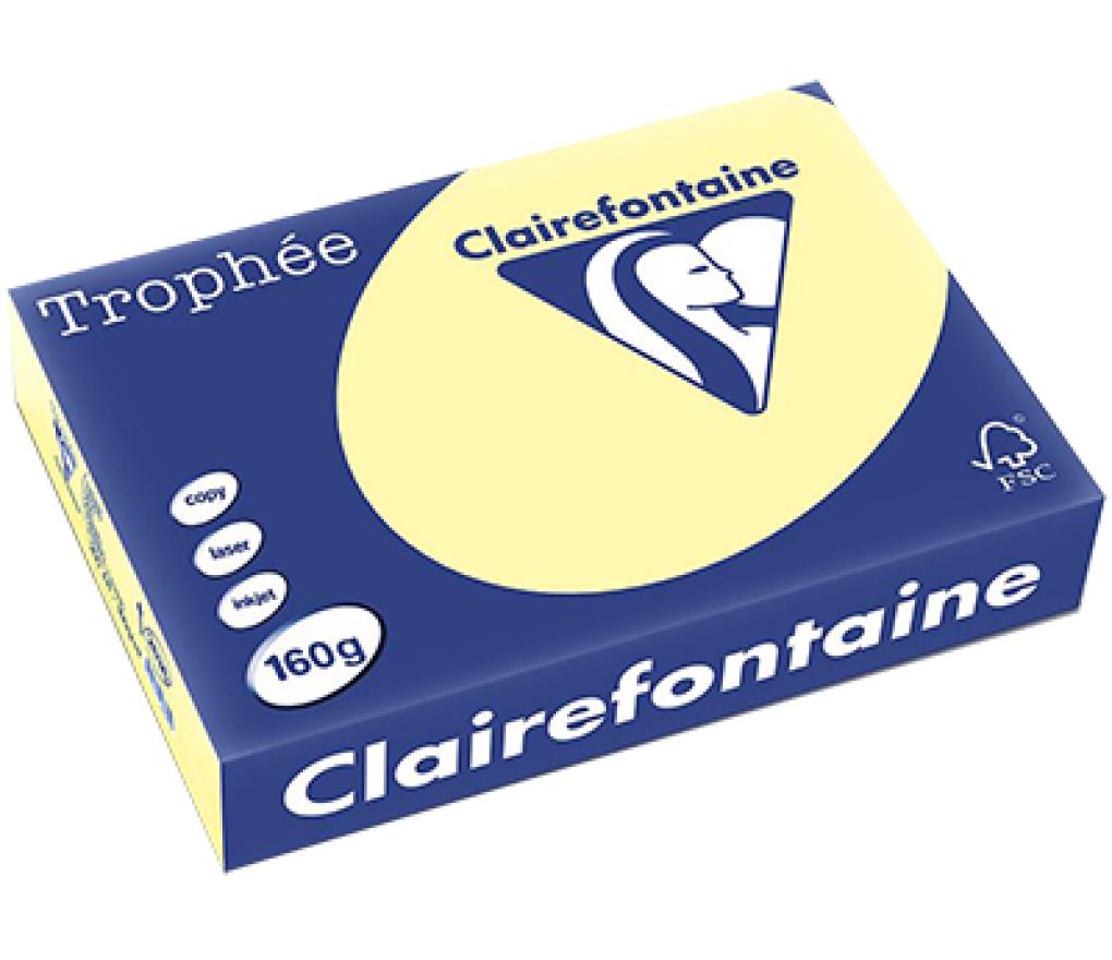 Kopieerpapier A4 160 g CLF Trophée pastel 2636 geel riem/250 - riem